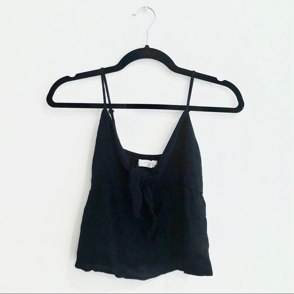 Elodie Camisole Blouse Black with tie in front